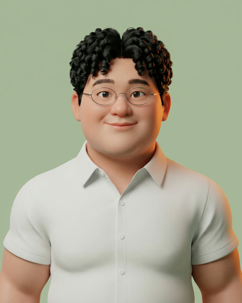 Illustrated portrait of Victor Vong
